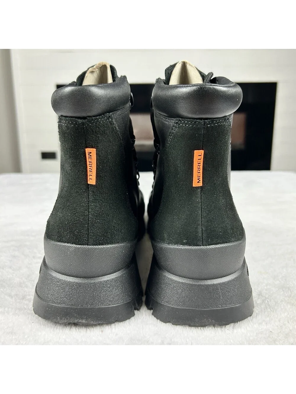 Merrell Bristol Mid Leather Hiking Boots Women’s Size 11 Black Leather New